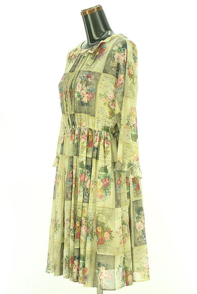 クリックで大画像表示 Lois CRAYON(ロイスクレヨン)の古着「花柄シフォンワンピース(ワンピース・チュニック)」大画像3へ