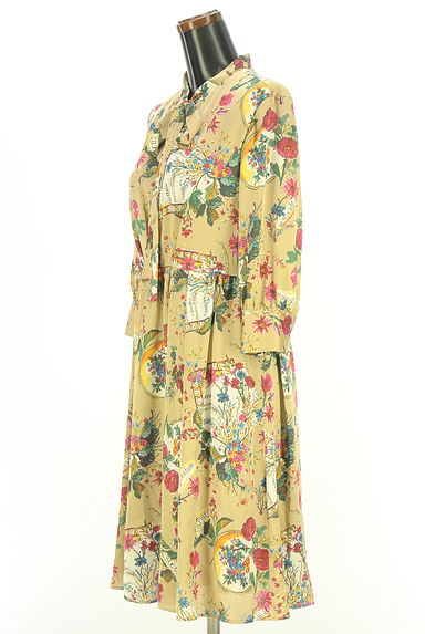 クリックで大画像表示 Lois CRAYON(ロイスクレヨン)の古着「花柄ボウタイワンピース(ワンピース・チュニック)」大画像3へ