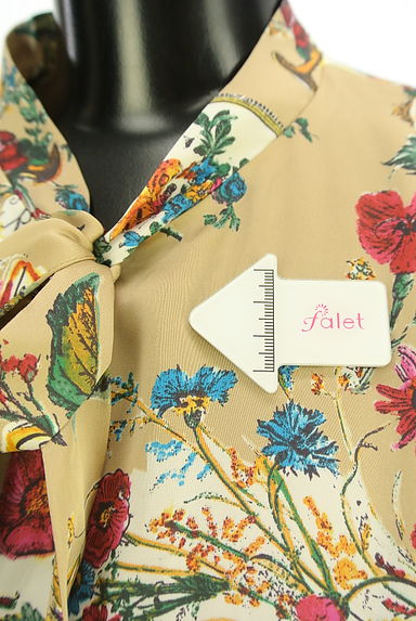 クリックで大画像表示 Lois CRAYON(ロイスクレヨン)の古着「花柄ボウタイワンピース(ワンピース・チュニック)」大画像5へ