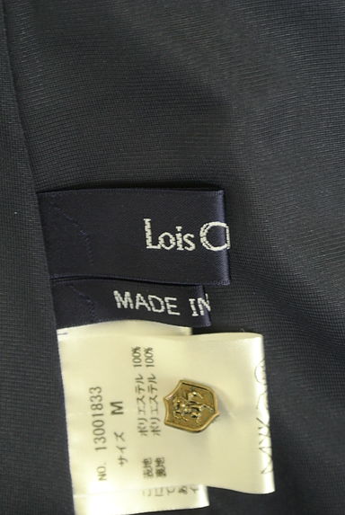 クリックで大画像表示 Lois CRAYON(ロイスクレヨン)の古着「チェック柄×エンブレム ボウタイシフォンワンピース(ワンピース・チュニック)」大画像6へ