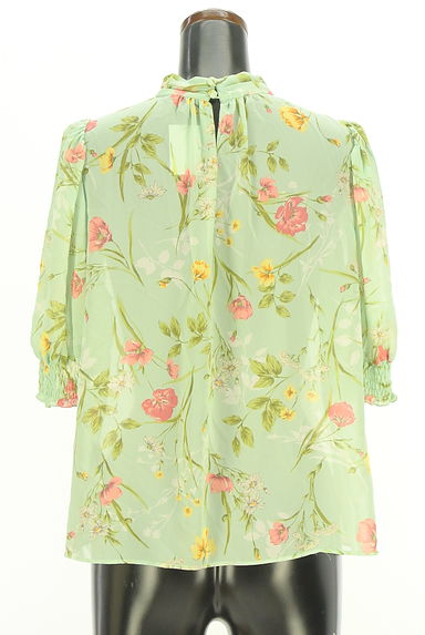 クリックで大画像表示 Lois CRAYON(ロイスクレヨン)の古着「6分袖花柄シフォンカットソー(カットソー・プルオーバー)」大画像2へ