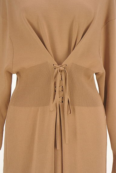 DES PRES（デプレ）の古着「レースアップミモレニットワンピース（ワンピース・チュニック）」大画像４へ