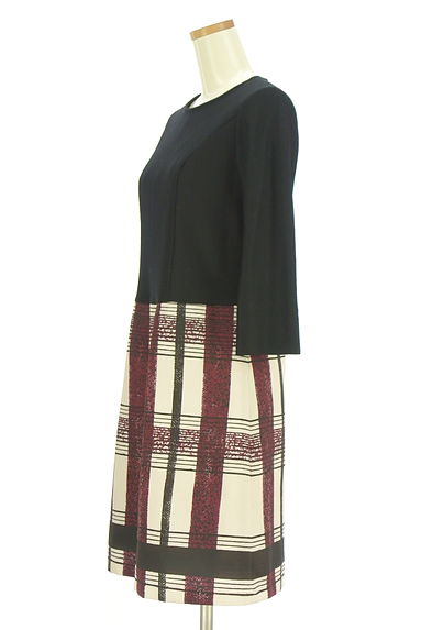 Reflect（リフレクト）の古着「チェック切替膝丈フレアワンピース（ワンピース・チュニック）」大画像３へ