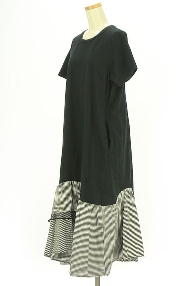 Re.Verofonna（ヴェロフォンナ）の古着「裾ギンガムチェックフリル半袖ワンピース（ワンピース・チュニック）」大画像３へ