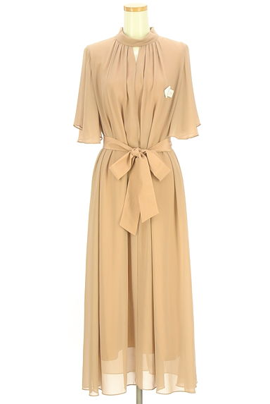 green label relaxing（グリーンレーベル リラクシング）の古着「ベルト付きフレアスリーブロングワンピース（ワンピース・チュニック）」大画像４へ