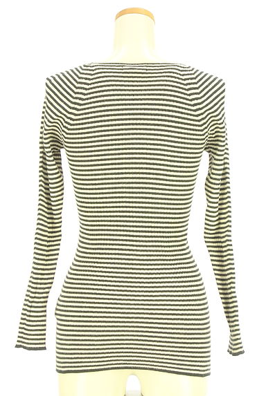 MOGA（モガ）の古着「スクエアネックボーダーリブニット（ニット）」大画像２へ