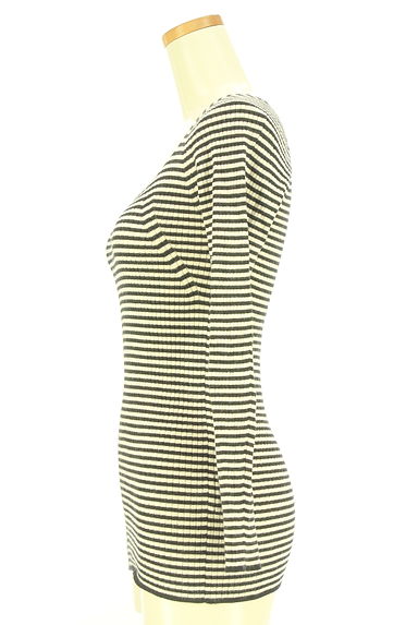 MOGA（モガ）の古着「スクエアネックボーダーリブニット（ニット）」大画像３へ