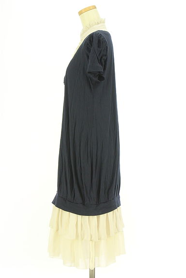 KEITA MARUYAMA（ケイタマルヤマ）の古着「ドットシフォン切り替え膝丈フリルワンピース（ワンピース・チュニック）」大画像３へ