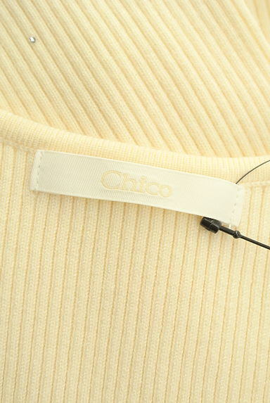 Chico（チコ）の古着「ラインストーン付きショートリブニット（ニット）」大画像６へ