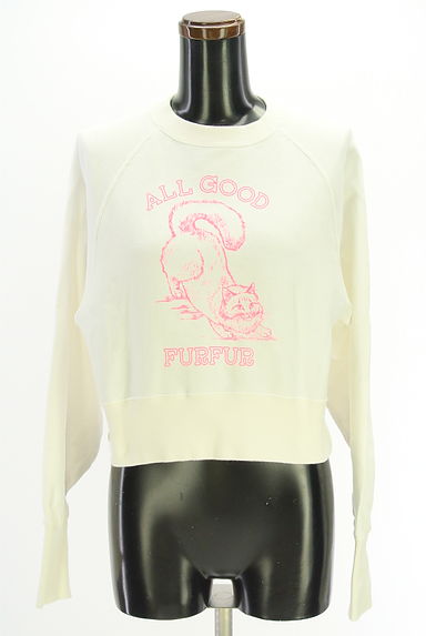 FURFUR（ファーファー）の古着「猫プリントラグランスウェット（スウェット・パーカー）」大画像１へ