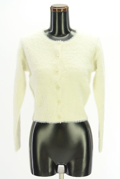 LAISSE PASSE（レッセパッセ）の古着「花型ボタンシャギーニットカーディガン（カーディガン・ボレロ）」大画像１へ