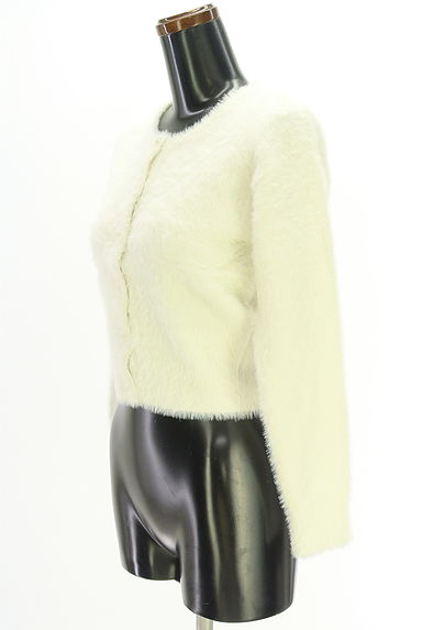 LAISSE PASSE（レッセパッセ）の古着「花型ボタンシャギーニットカーディガン（カーディガン・ボレロ）」大画像３へ