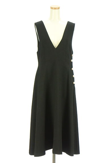 LAISSE PASSE（レッセパッセ）の古着「パールボタンロングフレアジャンスカ（オーバーオール・サロペット）」大画像１へ