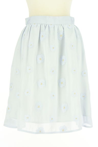 LAISSE PASSE（レッセパッセ）の古着「花刺繍膝上シフォンスカート（スカート）」大画像１へ