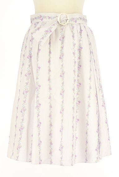 LAISSE PASSE（レッセパッセ）の古着「ベルト付き花柄膝下スカート（スカート）」大画像１へ