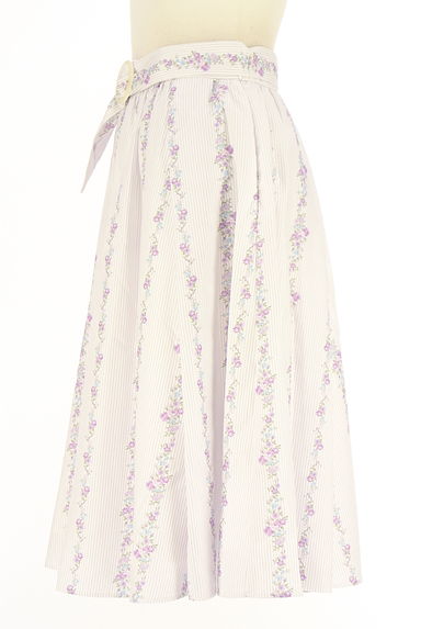 LAISSE PASSE（レッセパッセ）の古着「ベルト付き花柄膝下スカート（スカート）」大画像３へ