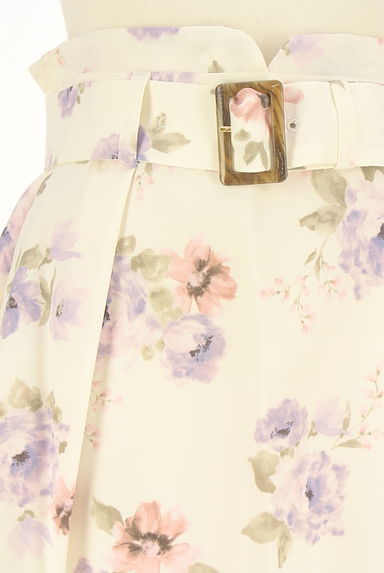 LAISSE PASSE（レッセパッセ）の古着「ベルト付き膝下花柄フレアスカート（スカート）」大画像４へ