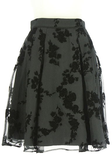 LAISSE PASSE（レッセパッセ）の古着「フロッキー花柄膝丈スカート（スカート）」大画像１へ