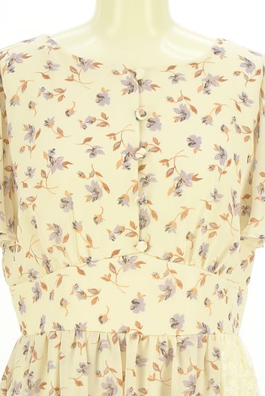 LAISSE PASSE（レッセパッセ）の古着「レース切替花柄シフォンミモレワンピース（ワンピース・チュニック）」大画像４へ