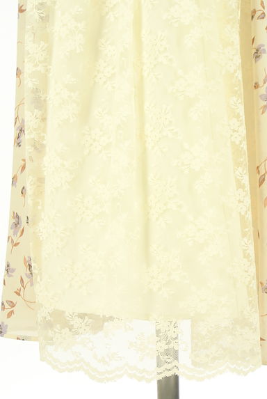 LAISSE PASSE（レッセパッセ）の古着「レース切替花柄シフォンミモレワンピース（ワンピース・チュニック）」大画像５へ