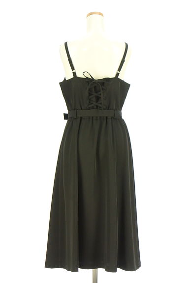 LAISSE PASSE（レッセパッセ）の古着「ベルト付きレースアップ膝下キャミワンピ（キャミワンピース）」大画像２へ