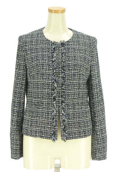 UNTITLED（アンタイトル）の古着「ラメツイードノーカラージャケット（ジャケット）」大画像１へ