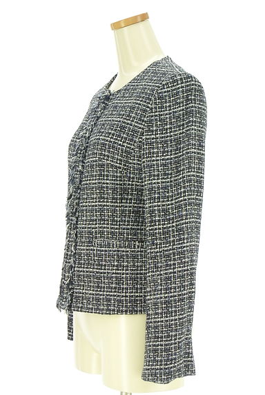 UNTITLED（アンタイトル）の古着「ラメツイードノーカラージャケット（ジャケット）」大画像３へ