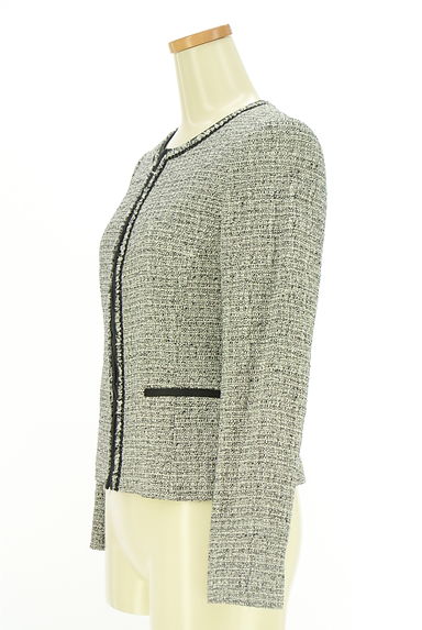 UNTITLED（アンタイトル）の古着「ノーカラーラメツイードジャケット（ジャケット）」大画像３へ
