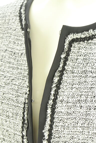 UNTITLED（アンタイトル）の古着「ノーカラーラメツイードジャケット（ジャケット）」大画像４へ