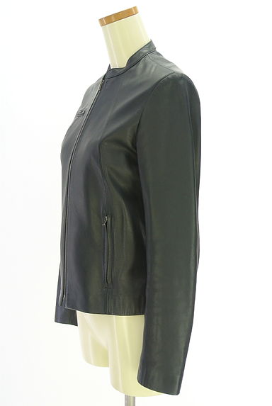 ESTNATION（エストネーション）の古着「バンドカラーレザージャケット（ブルゾン・スタジャン）」大画像３へ