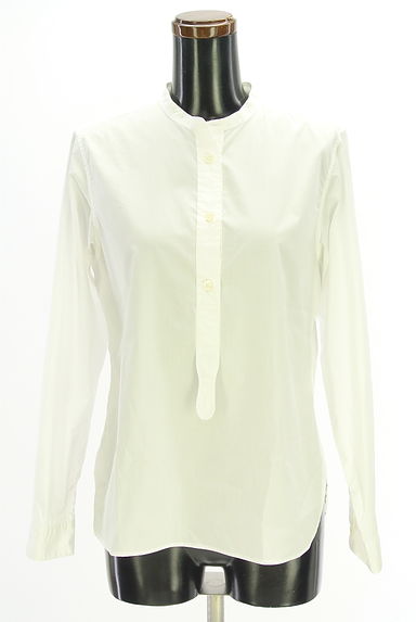 MARGARET HOWELL（マーガレットハウエル）の古着「バンドカラーブラウス（カットソー・プルオーバー）」大画像１へ