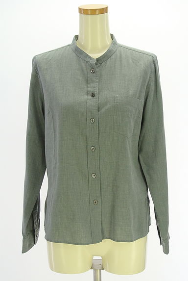 MARGARET HOWELL（マーガレットハウエル）の古着「バンドカラーコットンシャツ（ブラウス）」大画像１へ