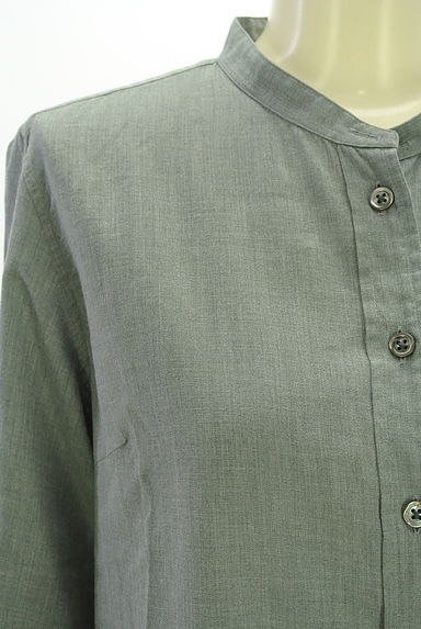 MARGARET HOWELL（マーガレットハウエル）の古着「バンドカラーコットンシャツ（ブラウス）」大画像４へ