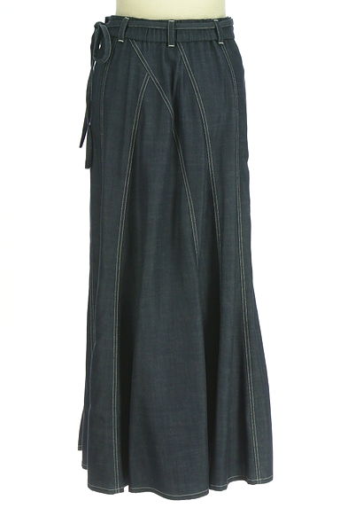 COMME CA（コムサ）の古着「Gabardine K.T ステッチ入りロングスカート（ロングスカート・マキシスカート）」大画像２へ