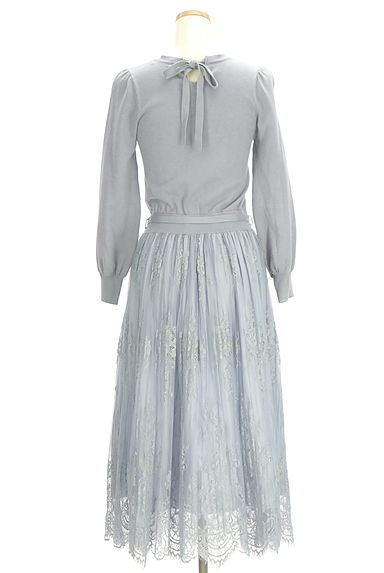 MISCH MASCH（ミッシュマッシュ）の古着「ベルト付きニット×レースロングワンピース（ワンピース・チュニック）」大画像２へ