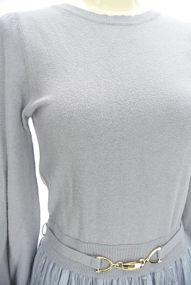 MISCH MASCH（ミッシュマッシュ）の古着「ベルト付きニット×レースロングワンピース（ワンピース・チュニック）」大画像４へ