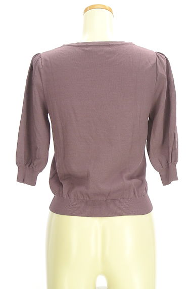 MISCH MASCH（ミッシュマッシュ）の古着「ラインストーン付きスカラップニットトップス（ニット）」大画像２へ