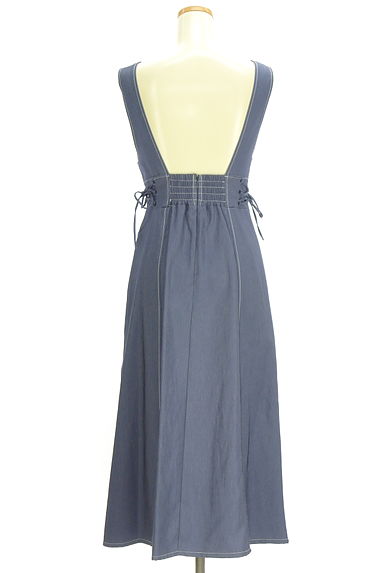 MISCH MASCH（ミッシュマッシュ）の古着「ウエストレースアップサロペットスカート（オーバーオール・サロペット）」大画像２へ