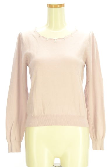 MISCH MASCH（ミッシュマッシュ）の古着「パール付きスカラップニット（ニット）」大画像１へ