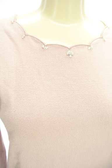 MISCH MASCH（ミッシュマッシュ）の古着「パール付きスカラップニット（ニット）」大画像４へ