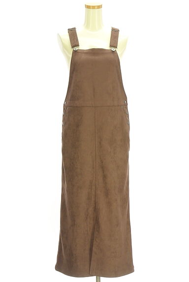 MAYSON GREY（メイソングレイ）の古着「socolla スウェード調ロングサロペットスカート（オーバーオール・サロペット）」大画像１へ