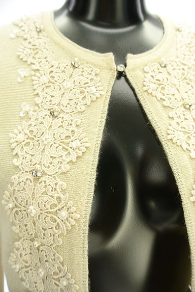 ef-de（エフデ）の古着「フロント刺繍ラメニットカーディガン（カーディガン・ボレロ）」大画像４へ