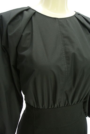 green label relaxing（グリーンレーベル リラクシング）の古着「ボリューム袖異素材切替ロングワンピース（ワンピース・チュニック）」大画像４へ