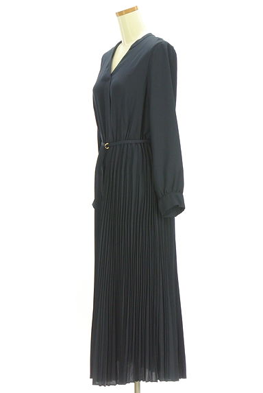 green label relaxing（グリーンレーベル リラクシング）の古着「ベルト付きプリーツロングワンピース（ワンピース・チュニック）」大画像３へ