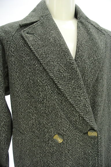 coen（コーエン）の古着「ヘリンボーン織ロングコート（コート）」大画像４へ