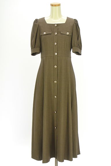 クリックで大画像表示 PROPORTION BODY DRESSING(プロポーションボディドレッシング)の古着「パフスリロングフレアワンピース(ワンピース・チュニック)」大画像1へ