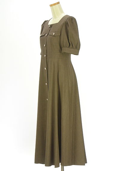 クリックで大画像表示 PROPORTION BODY DRESSING(プロポーションボディドレッシング)の古着「パフスリロングフレアワンピース(ワンピース・チュニック)」大画像3へ