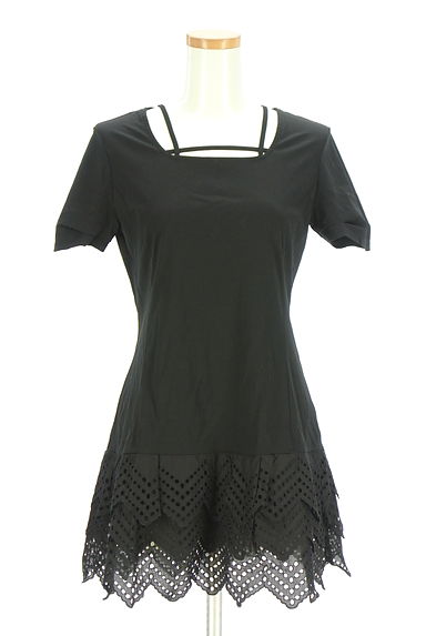 クリックで大画像表示 HIROKO BIS(ヒロコビス)の古着「ティアードフリルミニワンピース(カットソー・プルオーバー)」大画像1へ