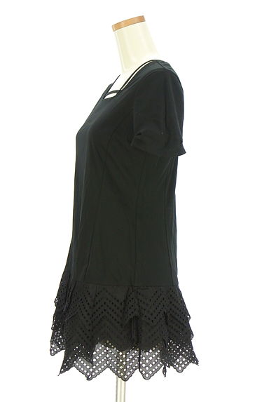 クリックで大画像表示 HIROKO BIS(ヒロコビス)の古着「ティアードフリルミニワンピース(カットソー・プルオーバー)」大画像3へ