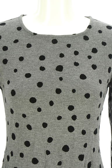 HIROKO BIS（ヒロコビス）の古着「フロッキードット膝上ワンピース（カットソー・プルオーバー）」大画像４へ